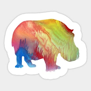 Hippo Art Sticker